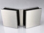 Fixed Bracket - Square 135 Degree Glass to Glass - Satin Chrome